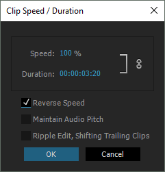 Adobe Premiere Pro: Reverse Speed
